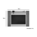 Ver mais imagens de Home P/ Tv até 55 Pol Trend/flat Ripado C/ Portas e Nichos 150x168cm Freijó/off White - Dj Móveis