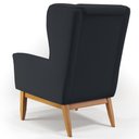 Ver imagem 7 de Kit Poltrona Decorativa Milena D02 com Puff Viseo Linho Chumbo C-465 - Lyam Decor
