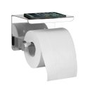 Ver imagem 5 de Suporte Papel Higienico Inox Banheiro Lavabo Apoio Celular Porta Objeto Prateleira Multiuso Parede R