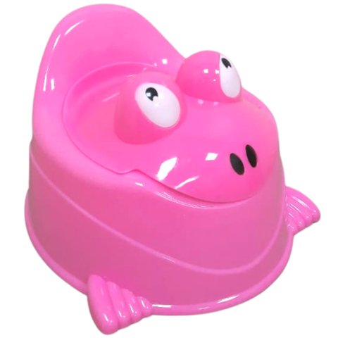 Troninho Penico Infantil com Tampa Sapinho Bichinho Menino Menina Importway Bw-183 - Rosa