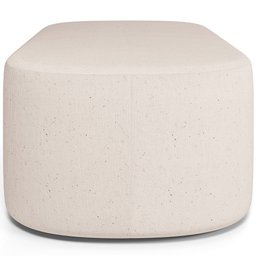Puff Decorativo Orgânico para Living Quarto 140cm Doha W01 Linho Cru - Lyam Decor - 7