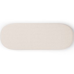 Puff Decorativo Orgânico para Living Quarto 140cm Doha W01 Linho Cru - Lyam Decor - 6