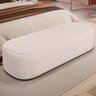 Puff Decorativo Orgânico para Living Quarto 140cm Doha W01 Linho Cru - Lyam Decor - 2