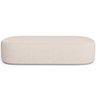 Puff Decorativo Orgânico para Living Quarto 140cm Doha W01 Linho Cru - Lyam Decor - 3