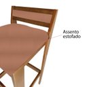 Ver imagem 7 de Banqueta Baixa 70cm para Bancada Assento Estofado em Sintetico Cecilia:mel com Sintetico Nude