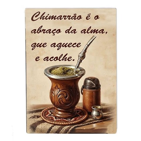 Placa Decoração Chimarrão Frase Gaúcho Chá Mate Verde