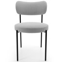 Ver imagem 3 de Cadeira Decorativa Estofada para Sala de Jantar Louise L02 Bouclê Cinza - Lyam Decor