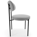 Ver imagem 6 de Cadeira Decorativa Estofada para Sala de Jantar Louise L02 Bouclê Cinza - Lyam Decor
