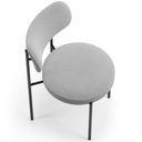 Ver mais imagens de Cadeira Decorativa Estofada para Sala de Jantar Louise L02 Bouclê Cinza - Lyam Decor