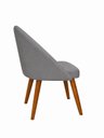 Ver imagem 4 de Kit 6 Cadeiras Lua Estofada Moderna Sala de Jantar Suede Cinza