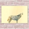 Placa Decorativas Animais 85 Lobo Uivando-30X45Cm - 1