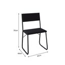Ver imagem 5 de Mesa Jantar Paraty 120cm Tampo Preto com 4 Cadeiras Angra Estofadas Pretas