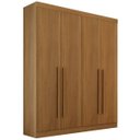 Ver imagem 1 de Guarda Roupa Solteiro 4 Portas 3 Gavetas - Da Vinci Plus-Cinamomo - Móveis D'Doro