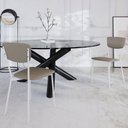 Ver imagem 2 de Cadeira Estofada para Sala de Jantar Village Branco C01 Courino Cinza - Lyam Decor