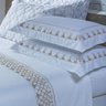 Jogo Cama Lençol Garland King Bordado 100% Algodão Acetinado 400 Fios 4 Peças - Branco - 1