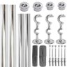 Kit Varão Duplo 2.5 Metros 28mm Com 19mm Cromado - 2