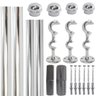 Kit Varão Duplo 2.50 Metros 28mm com 19mm Cromado - 2
