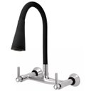 Ver imagem 1 de 4258 C81 Torneira Misturador Gourmet Bica Móvel Tubo Flexível Preto Arejador Cone Chuveirinho para P