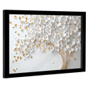 Ver imagem 1 de Quadro Decorativo Árvore Elegante Folhas Brancas