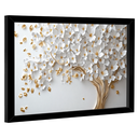 Ver imagem 3 de Quadro Decorativo Árvore Elegante Folhas Brancas