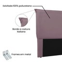 Ver imagem 4 de Cabeceira Cama Box King 195 Cm Garden Veludo Uva S04 - D'Rossi