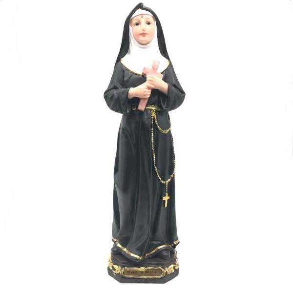 Imagem de Santa Rita de Cássia Padroeira Causas Impossíveis Grande Resina 40 cm - 1