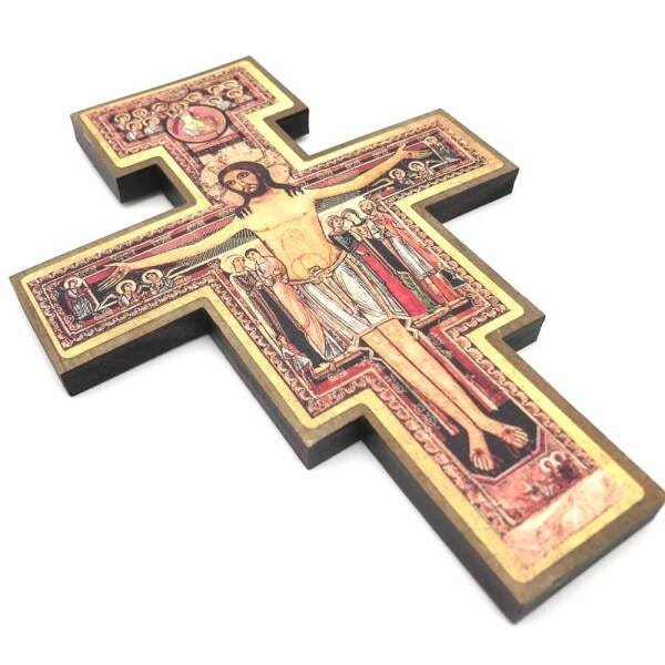 Crucifixo Cruz de São Damião Parede 19 cm