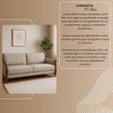 Ver imagem 7 de Sofá Mônaco 3 Lugares Fixo 220cm Bege Linho Encosto Metalassê Pés Madeira Divani