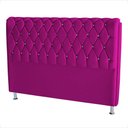Ver imagem 2 de Cabeceira de Cama Box Londres Casal Queen 160 Cm Suede Botão de Strass Rosa Pink Ec Móveis