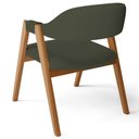 Ver imagem 7 de Cadeira de Jantar e Estar Living Estofada Nadja L02 Linho Verde Musgo - Lyam Decor
