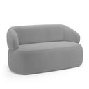 Ver imagem 6 de Kit 02 Poltronas Giratória e 01 Sofá Orgânico Glee 02 Lugares 140cm Bouclê Cinza - Desk Design