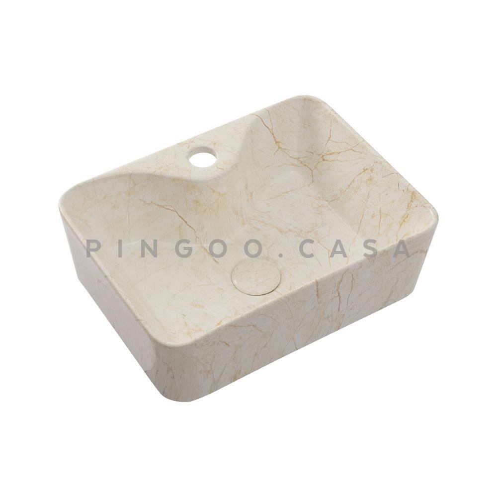 Cuba De Apoio Para Banheiro Retangular Slim Louça Cerâmica 40 cm Cornalina Pingoo.casa - - 3