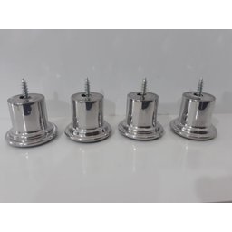 Kit 8 Pés Metalizado para Sofá e Moveis em Geral com Diâmetro de 50 Mm X 60 Mm de Altura - 1