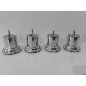 Kit 8 Pés Metalizado para Sofá e Moveis em Geral com Diâmetro de 50 Mm X 60 Mm de Altura