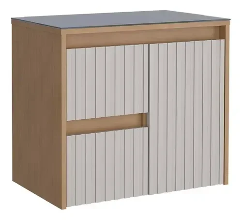 Gabinete Banheiro Madeira Kyoto Jqb C/ Nude
