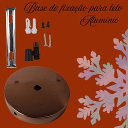 Pendente Luxo de Aluminio Bronze Vermelho Base E27 1m - 7