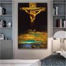 Quadro Salvador Dali Crucificação De Cristo:90x60 cm/BRANCA - 1