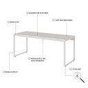 Ver imagem 4 de Mesa Kuadra Diretor 180x70x75cm Snow - Est. Branca Snow - Est. Branca