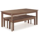Ver imagem 5 de Banco Madeira Maciça 3 Lugares 200cm Churrasqueira Primavera Marrom/Castanho