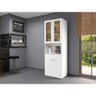 Mesa de Cozinha Retrátil com Armário Portas Vidro Multimóveis Las Vegas FG2991 Branca - 6