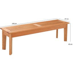 Banco em Madeira Maciça 3 Lugares 140cm Churrasqueira Primavera  - 4