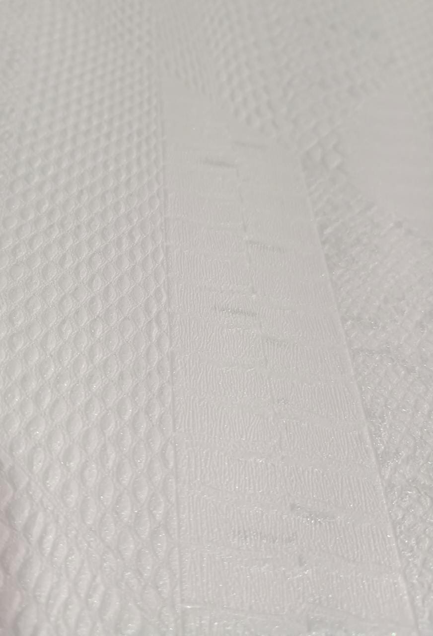 Papel de Parede importado geométrico creme- rolo com 10 x0,53mts. Edantex GEOMETRICO CROCO - 2