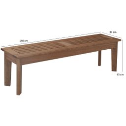 Banco em Madeira Maciça 3 Lugares 140cm Churrasqueira Primavera  - 4