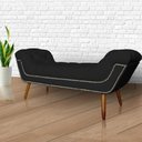 Ver imagem 3 de Conjunto Sienna Cabeceira e Recamier Queen 160 cm Suede Preto