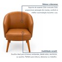 Ver imagem 4 de Kit 2 Poltronas Decorativa Linho Premium Base Madeira Maciça Luiza