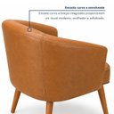 Ver imagem 5 de Kit 2 Poltronas Decorativa Linho Premium Base Madeira Maciça Luiza