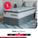 Ver imagem 5 de Cama Box Solteiro + Colchão Comfort Class Pillow Top 88x188 Branco/suede Cinza
