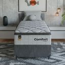 Ver imagem 6 de Cama Box Solteiro + Colchão Comfort Class Pillow Top 88x188 Branco/suede Cinza