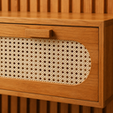 Ver imagem 5 de Rack com Painel Ripado TV até 75" 180cm Suspenso MDF Sala de Estar Quarto Estela Madeira:Naturalle
