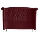 Ver imagem 1 de Cabeceira de Cama Box Malibu Queen 160 Cm Suede Bordo do Lar Móveis